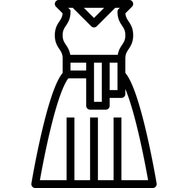 Clothes Clothing Dress Icon Outline Style — Stock Vector