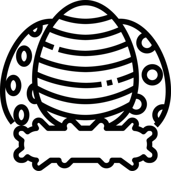 Ikona Jaj Wielkanocnych Gniazd Kategorii Wielkanoc — Wektor stockowy