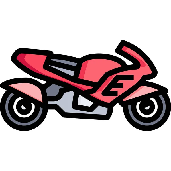 Icône Moto Transport Sportif — Image vectorielle