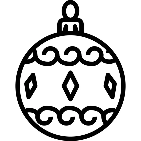 Kugelkugeln Baumeln Symbol Outline Stil — Stockvektor