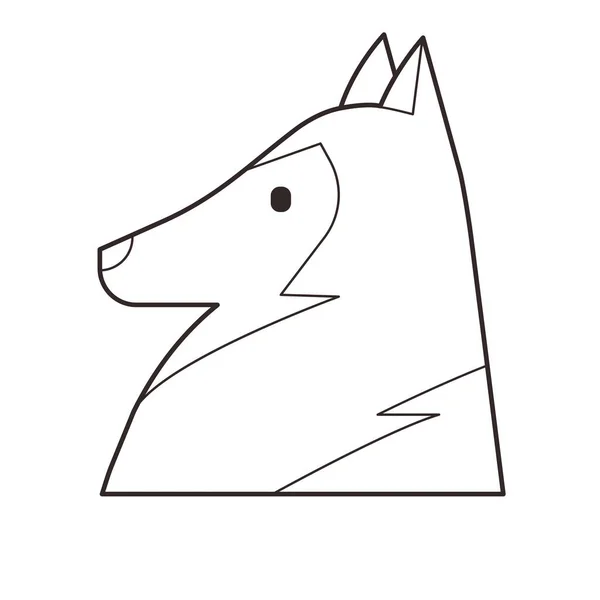 Crianza Perro Lassie Icono Contorno Estilo — Vector de stock