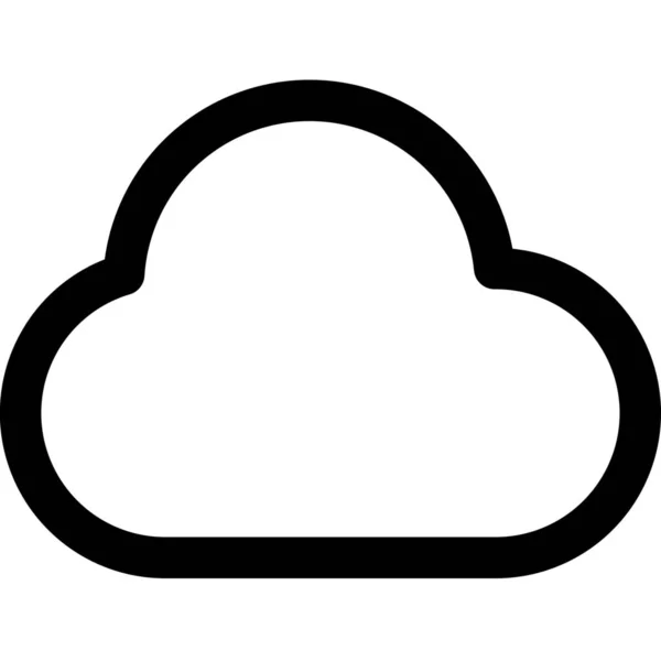 Cloud Dag Interface Icoon Outline Stijl — Stockvector