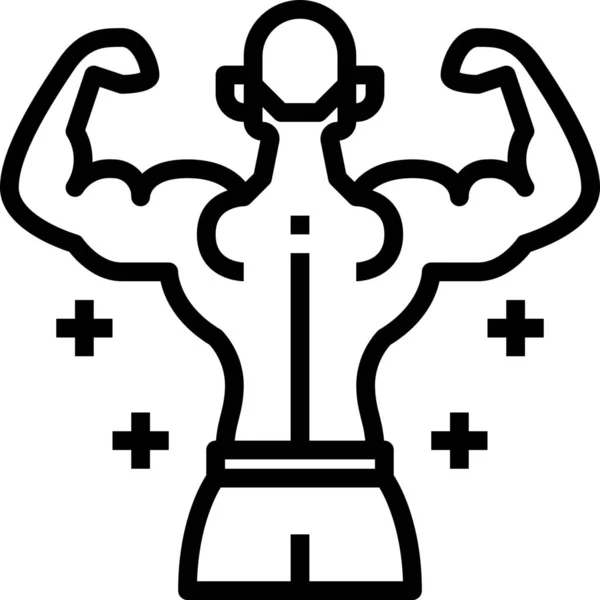 Gimnasio Peso Icono Saludable — Vector de stock