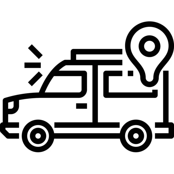 Autó Gps Térkép Ikon — Stock Vector