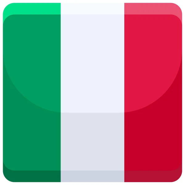 Megye Zászló Olasz Ikon Lapos Stílusban — Stock Vector