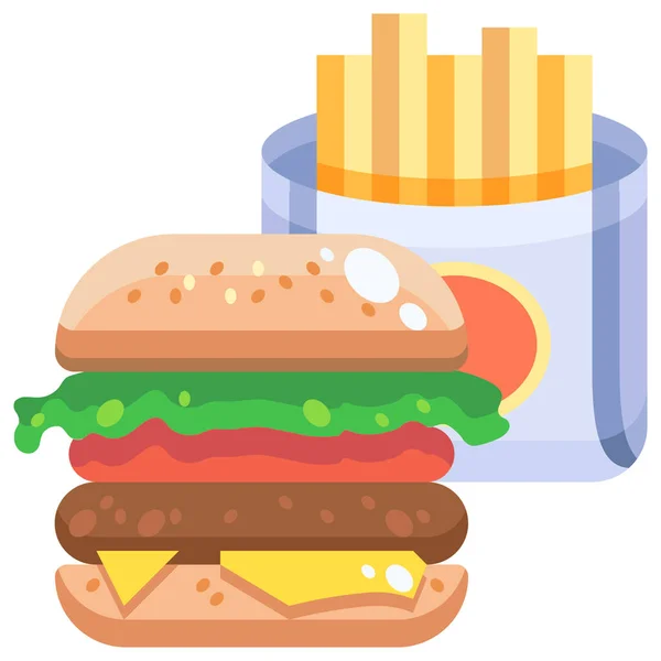 Comer Comida Germany Icono Estilo Plano — Vector de stock