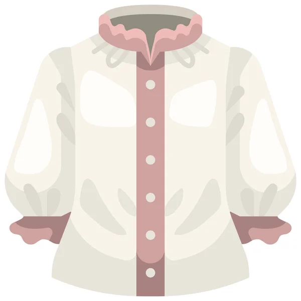 Ropa Vestidos Icono Camisa Estilo Plano — Vector de stock