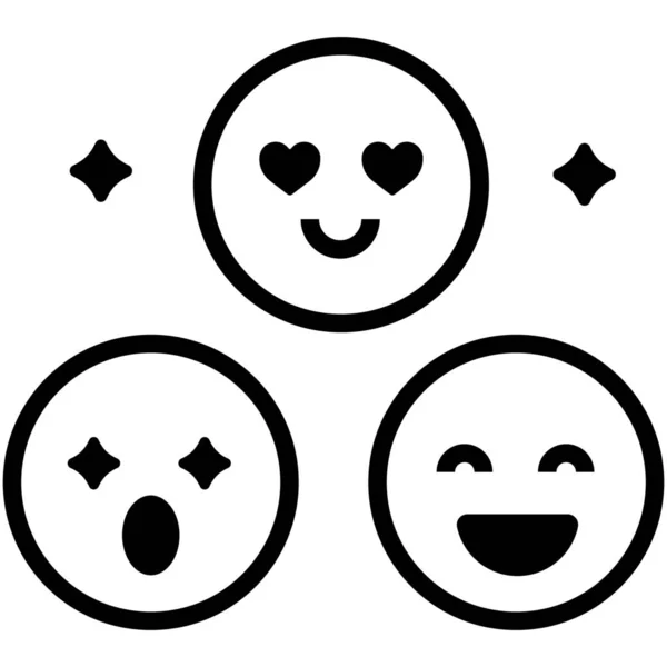 Emoji Icono Compromiso Emoticono Estilo Sólido — Archivo Imágenes Vectoriales