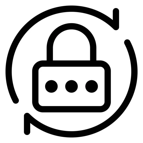 Contraseña Seguridad Cuenta Icono — Vector de stock