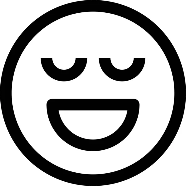 Und Emoji Symbol Outline Stil — Stockvektor