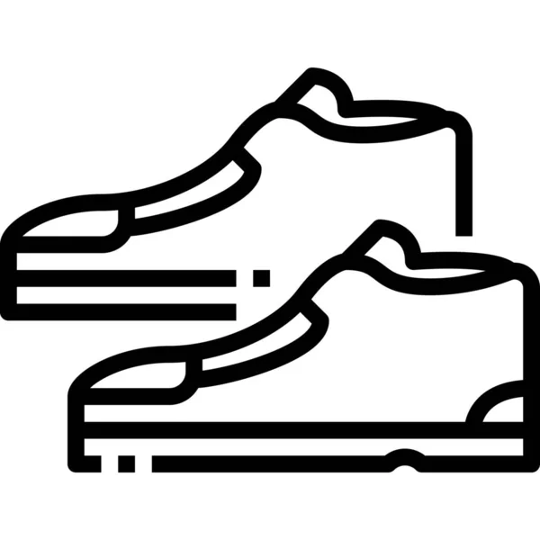 Calzado Corredor Zapatos Icono Estilo Esquema — Vector de stock