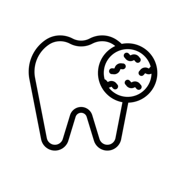 Bacterias Dental Sucio Icono — Vector de stock
