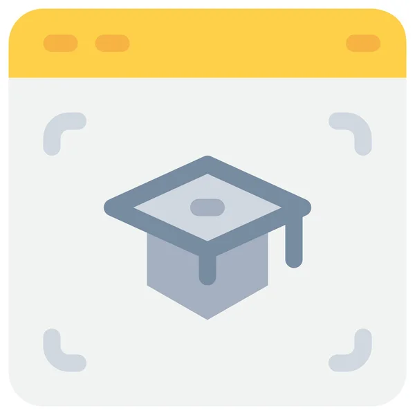 Education Knowledge Learning Icon Flat Style — Stock Vector