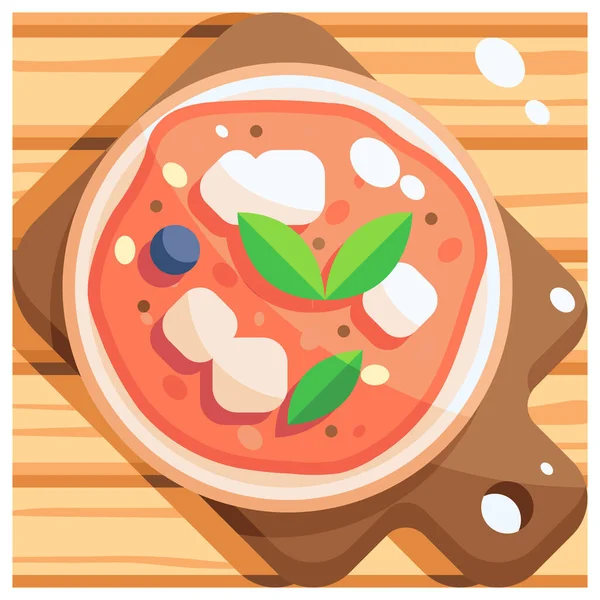 Eat Food Italy Icon Flat Style — Stock Vector
