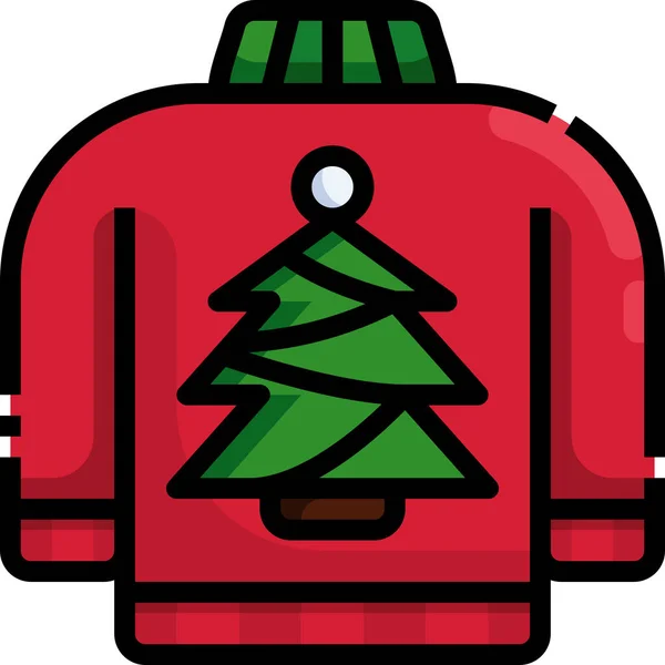 Weihnachtsbaum Pullover Symbol — Stockvektor