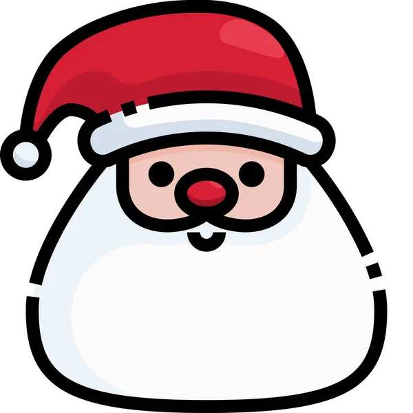 Xmas Avatar Santa Icon — Vector de stock