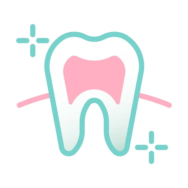 Здоров Зубів Здоровий Значок — стоковий вектор