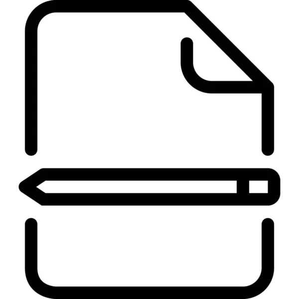 Document Fichier Éducatif Icône Dans Style Contour — Image vectorielle