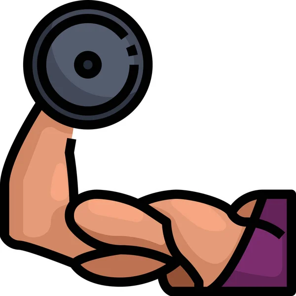Fitness Gym Muscle Icon — Stock Vector