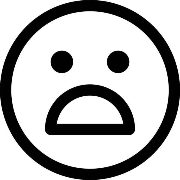 Emoji Emozione Icona Emotiva Stile Outline — Vettoriale Stock