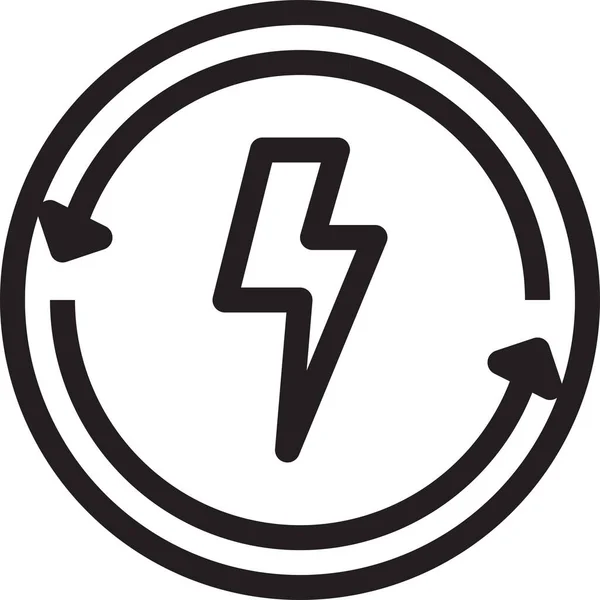 Energie Fabriek Pictogram Contouren Stijl — Stockvector