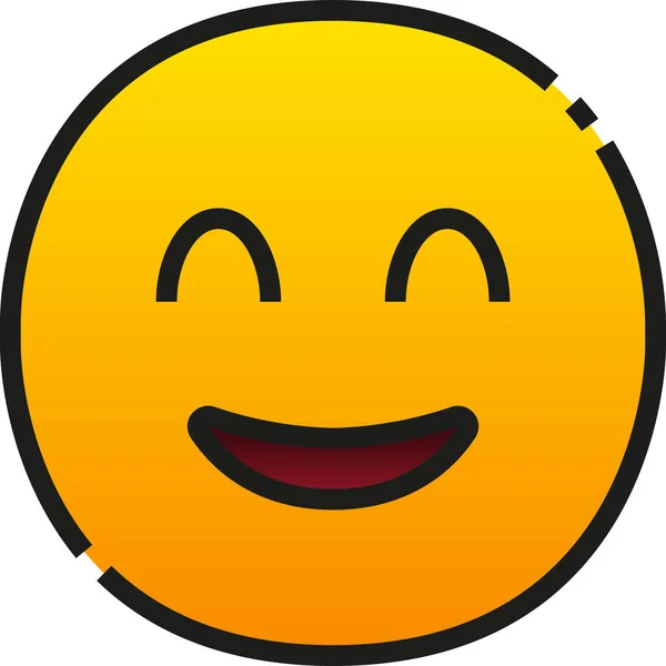 Emoticon Faccina Sorriso — Vettoriale Stock