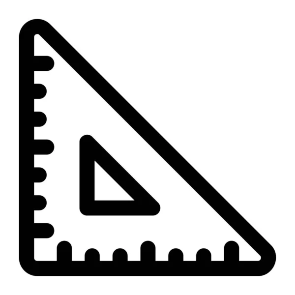 Quadratische Lineal Maßstab Werkzeug Symbol — Stockvektor
