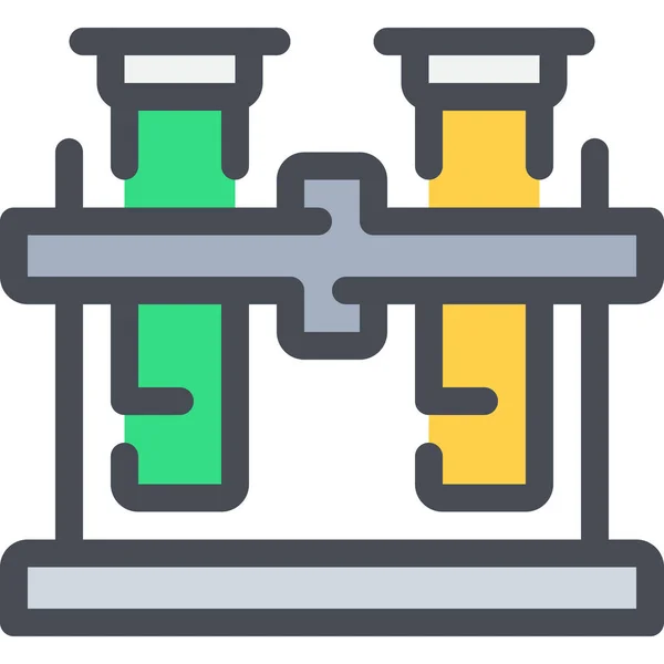 Иконка Лабораторной Фляжки Стиле Залитого Контура — стоковый вектор