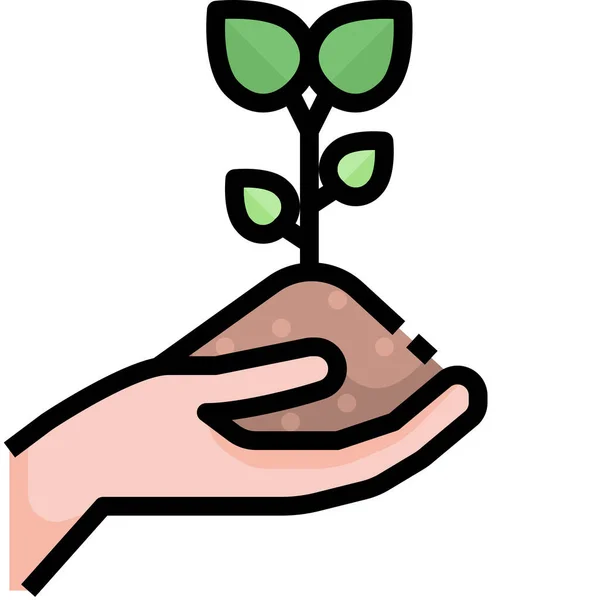 Plant Tree Ecology Icon — Stock Vector