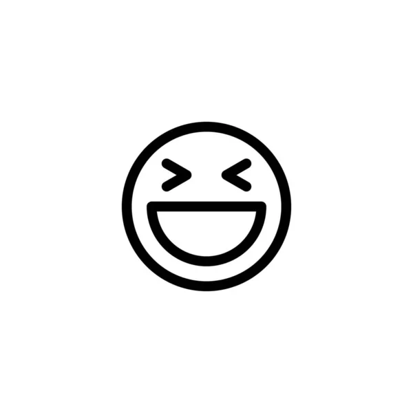 Laugh Emoji Expression Icon — Stock Vector