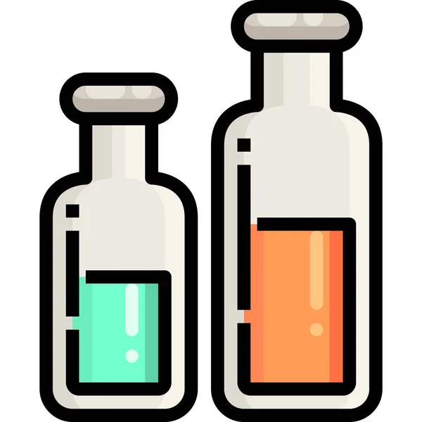 Хімічна Іконка Пробної Пляшки — стоковий вектор
