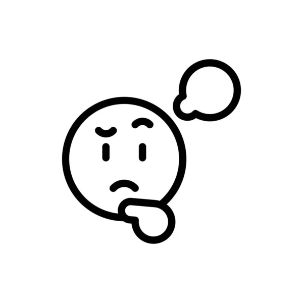 Pensamiento Emoji Icono Expresión — Vector de stock