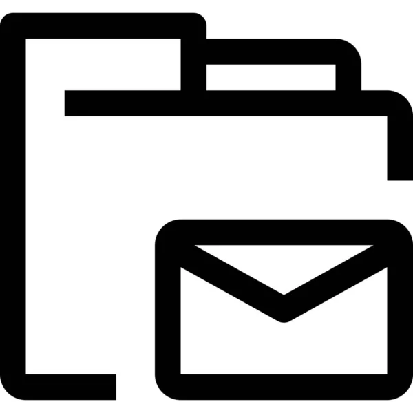 Mail Symbol Für Archivdokumente Umriss Stil — Stockvektor