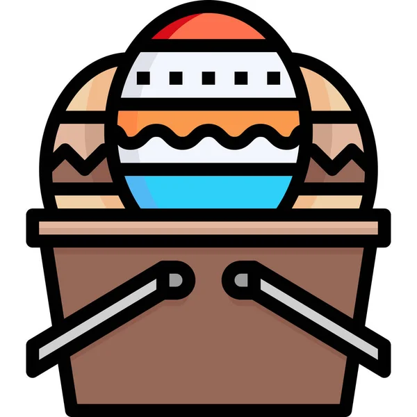Icono Celebración Del Huevo Pascua Categoría Pascua — Vector de stock