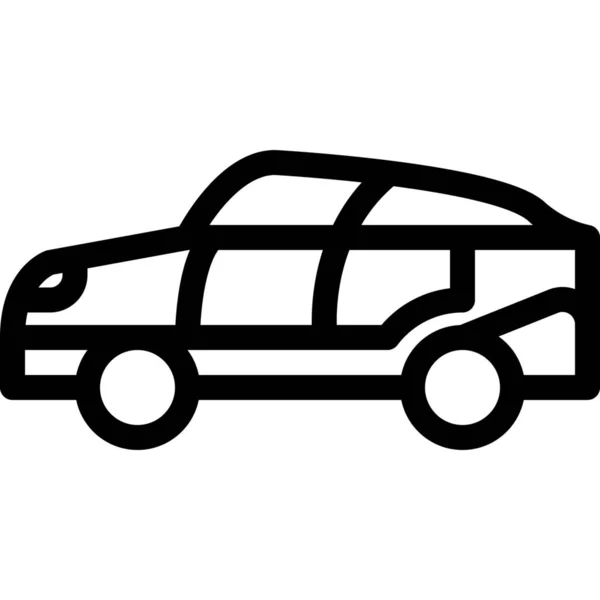 Icono Transporte Ejecutivo Coche Estilo Esquema — Vector de stock