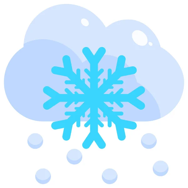 Meteorologie Natur Schnee Ikone Wetter Kategorie — Stockvektor