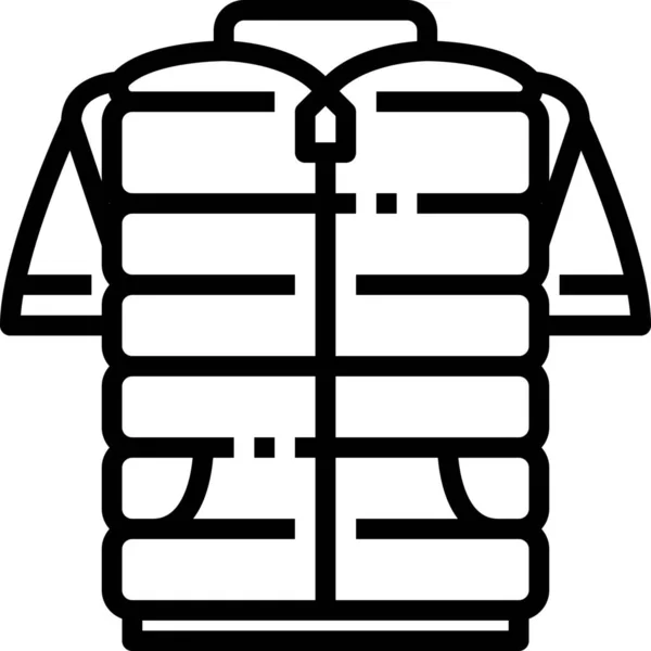 Jacket Fashion Clothes Icon — Stock Vector