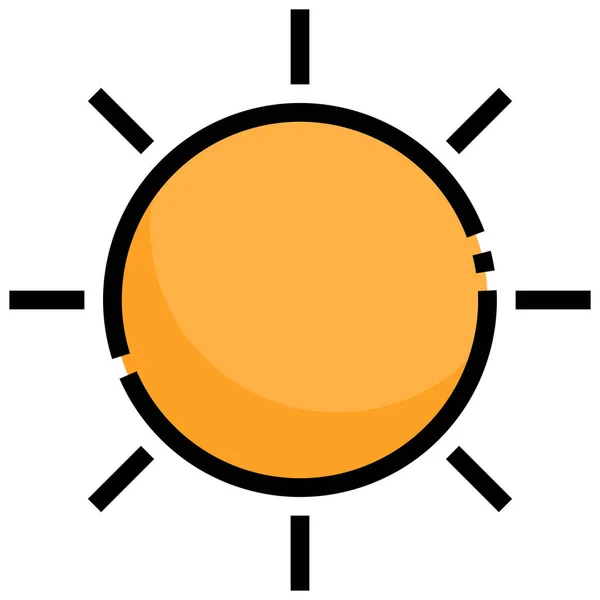 Sommersonne Sonnige Ikone — Stockvektor