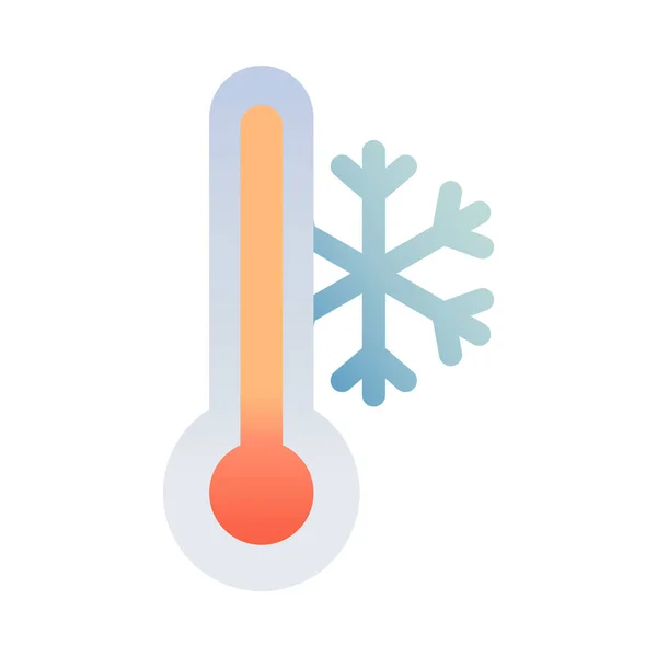 Значок Низкотемпературного Термометра Гладком Стиле — стоковый вектор