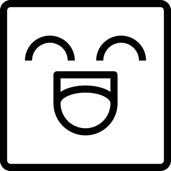 Avatar Emoji Emotie Icoon Contouren Stijl — Stockvector