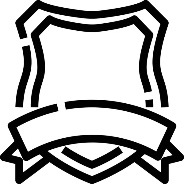 Emblemat Odznaki Wyróżnienie Ikona Zarysie Stylu — Wektor stockowy