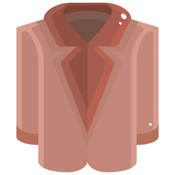 Vest Kleding Icoon Platte Stijl — Stockvector