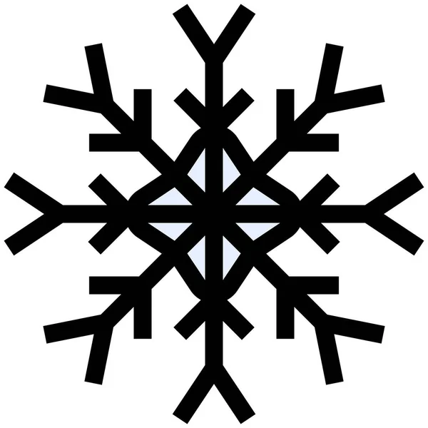 Koude Kolf Sneeuw Pictogram Gevulde Omtrek Stijl — Stockvector