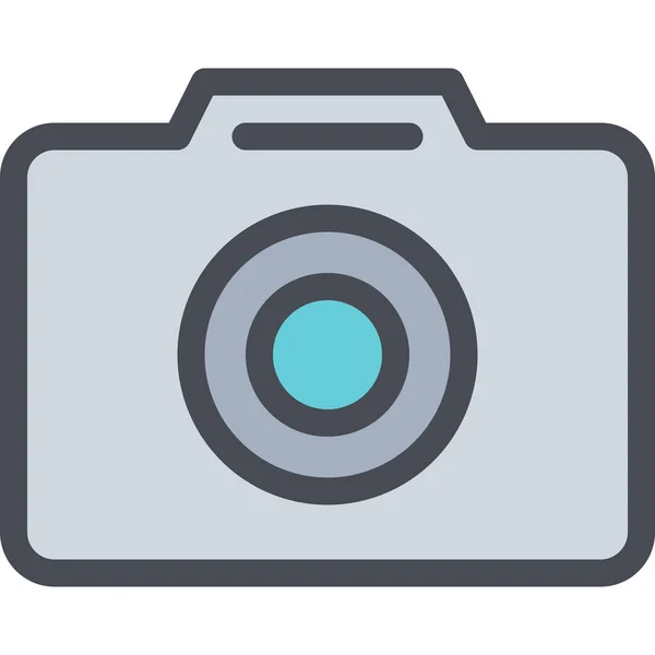 Значок Пристрою Фотоапарата Стилі Заповненого Контуру — стоковий вектор