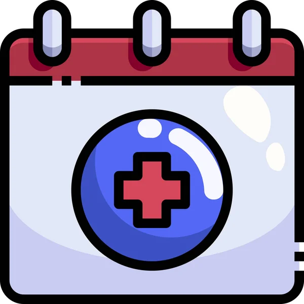 Ikona Programu Schůzky Kategorii Nemocnice Zdravotní Péče — Stockový vektor