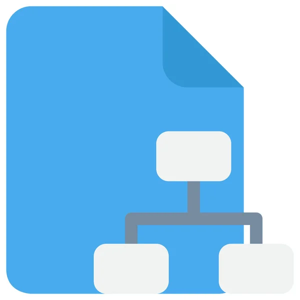 Icona Del Documento Grafico Aziendale Stile Piatto — Vettoriale Stock