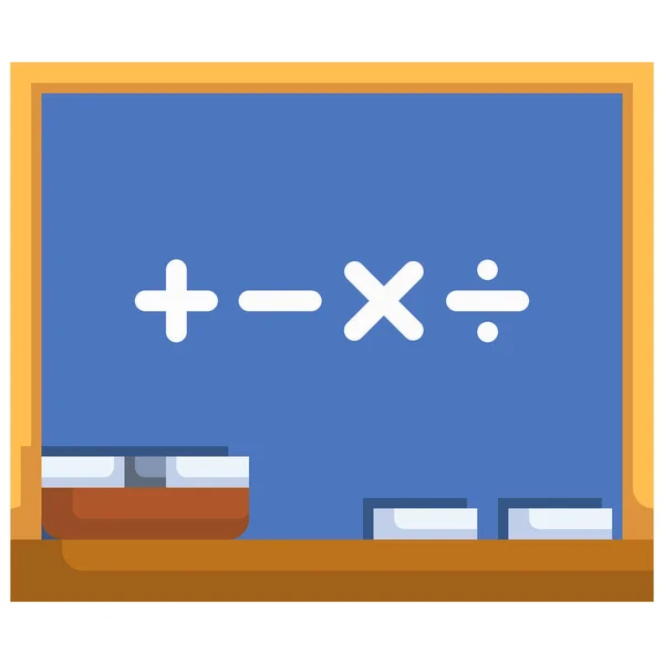 Mathematik Ikone Der Tafel — Stockvektor