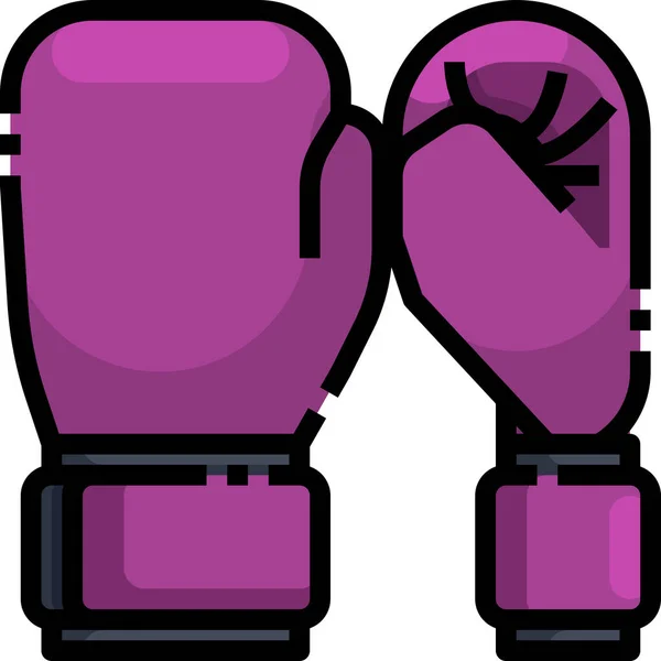 Boxeador Boxeo Lucha Icono — Vector de stock