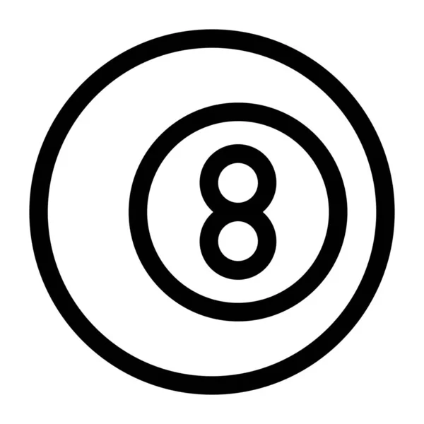 Ball Billard Acht Symbol — Stockvektor