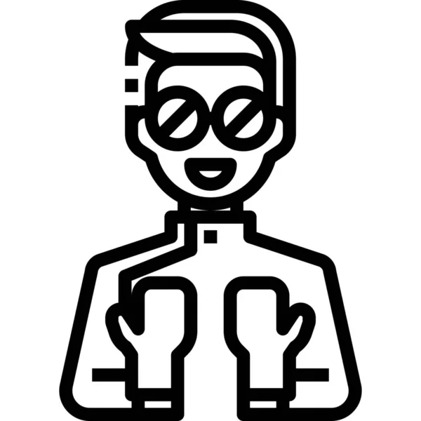 Avatar Trabajo Hombre Icono — Vector de stock